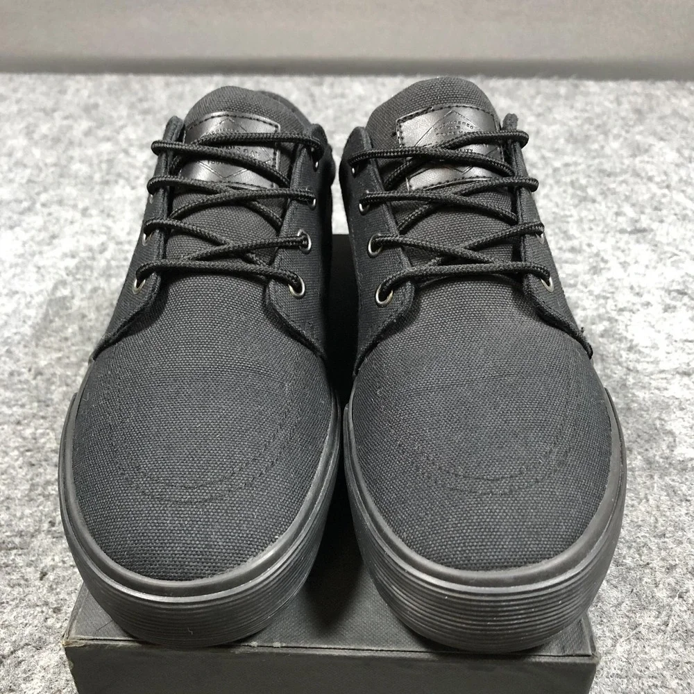 St. John's Bay Shoes Mens Size 8.5 Black Canvas Lace Up Casual SJB Bryce